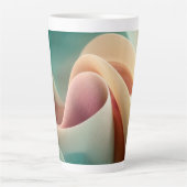 Abstract Drapery with Pastel Gradient Flow カフェラテマグ (正面)
