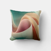 Abstract Drapery with Pastel Gradient Flow クッション (正面)