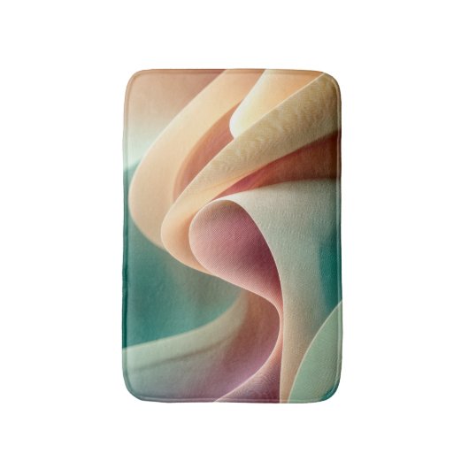 Abstract Drapery with Pastel Gradient Flow バスマット (正面縦)