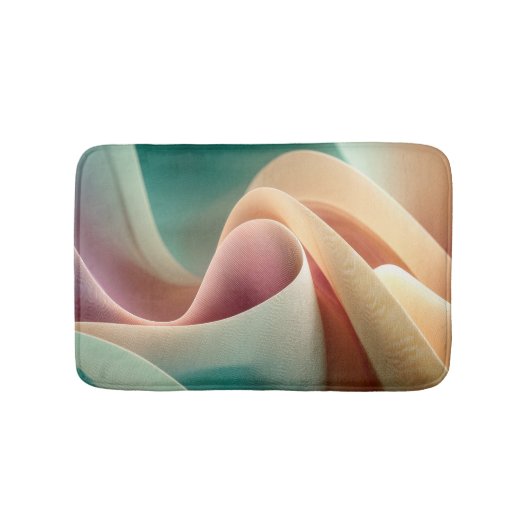 Abstract Drapery with Pastel Gradient Flow バスマット (正面)