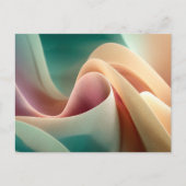 Abstract Drapery with Pastel Gradient Flow ポストカード (正面)