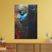 Abstract drawing of girl's キャンバスプリント (インサイチュ (リビング))