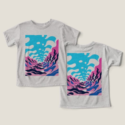 Abstract Dream Wave – Vibrant Surreal Flow (デザイン正面&裏面)