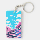 Abstract Dream Wave – Vibrant Surreal Flow キーホルダー (裏面)