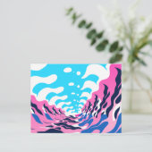 Abstract Dream Wave – Vibrant Surreal Flow シーズンポストカード (スタンド正面)