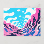 Abstract Dream Wave – Vibrant Surreal Flow シーズンポストカード (裏面)