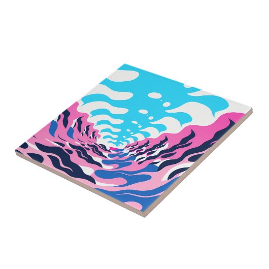 Abstract Dream Wave – Vibrant Surreal Flow タイル (側面)