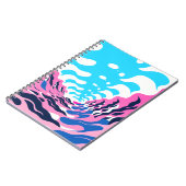 Abstract Dream Wave – Vibrant Surreal Flow ノートブック (左側)