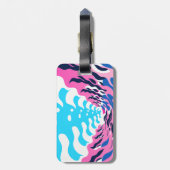 Abstract Dream Wave – Vibrant Surreal Flow ラゲッジタグ (裏面縦)