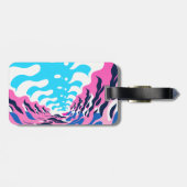Abstract Dream Wave – Vibrant Surreal Flow ラゲッジタグ (裏面横)