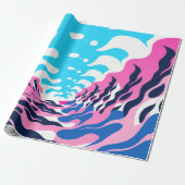 Abstract Dream Wave – Vibrant Surreal Flow ラッピングペーパー (アンロールド)