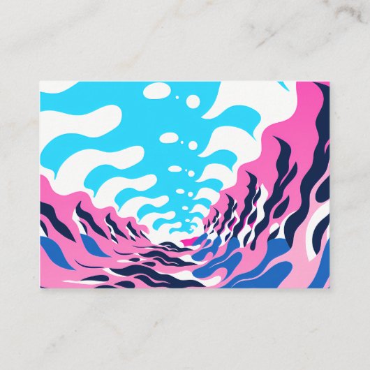 Abstract Dream Wave – Vibrant Surreal Flow 名刺 (裏面)