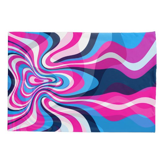 Abstract Dream Wave – Vibrant Surreal Flow 枕カバー (裏面)