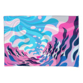 Abstract Dream Wave – Vibrant Surreal Flow 枕カバー (正面)