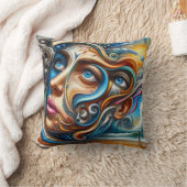 Abstract Dreamscape Ocean Serenity & Cosmic Wonder クッション (ブランケット)