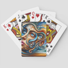 Abstract Dreamscape Ocean Serenity & Cosmic Wonder トランプ