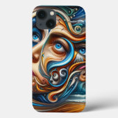 Abstract Dreamscape Ocean Serenity & Cosmic Wonder Case-Mate iPhoneケース (裏面)