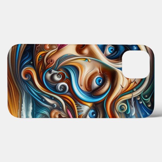 Abstract Dreamscape Ocean Serenity & Cosmic Wonder Case-Mate iPhoneケース (裏面 (横))