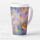 Abstract dreamy floral garden  カフェラテマグ (右アングル)