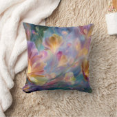 Abstract dreamy floral garden  クッション (ブランケット)