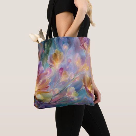 Abstract dreamy floral garden  トートバッグ (クローズアップ)