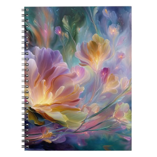 Abstract dreamy floral garden  ノートブック (正面)