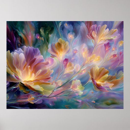 Abstract dreamy floral garden  ポスター (正面)