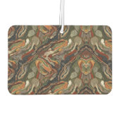 Abstract Earth Tone Swirl Pattern カーエアーフレッシュナー (裏面)