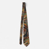 Abstract Earth Tone Swirl Pattern ネクタイ (裏面)