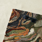Abstract Earth Tone Swirl Pattern ビーチタオル (インサイチュ)