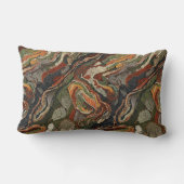 Abstract Earth Tone Swirl Pattern ランバークッション (裏面)
