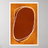 Abstract Earth Tone Wall Art Rustic Warmth, Muted ポスター (正面)
