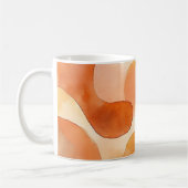 Abstract Earth Tone Watercolor コーヒーマグカップ (左)