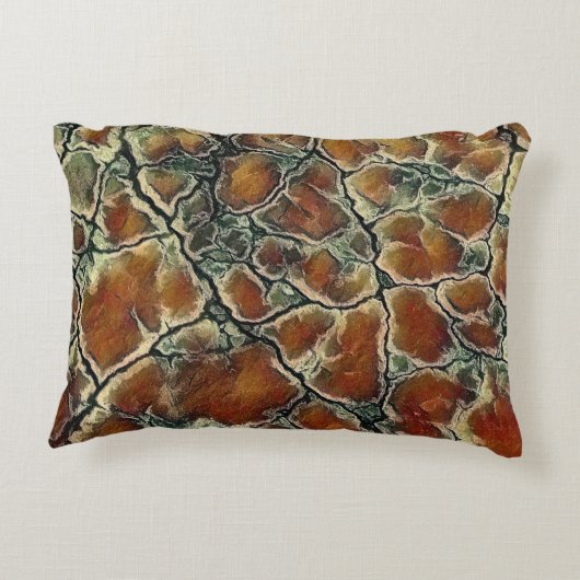 Abstract Earth Tones Art Pattern アクセントクッション (裏面)