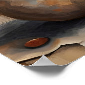 Abstract Earthy Still Life - Terracotta & Olive ポスター (角)