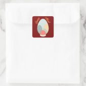 Abstract Easter Egg – Modern Art - Autocolante スクエアシール (バッグ)