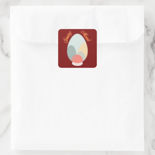 Abstract Easter Egg – Modern Art - Autocolante スクエアシール (バッグ)