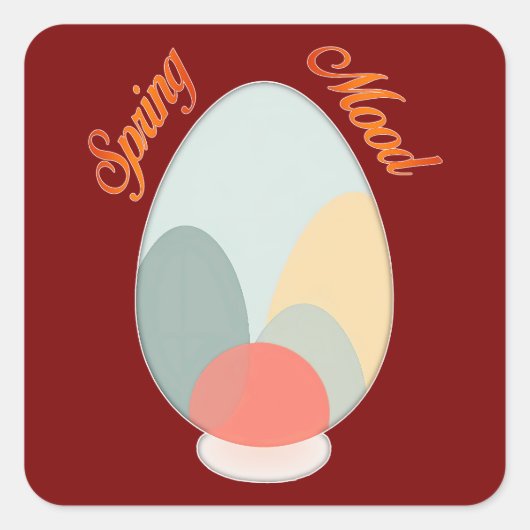 Abstract Easter Egg – Modern Art - Autocolante スクエアシール (正面)