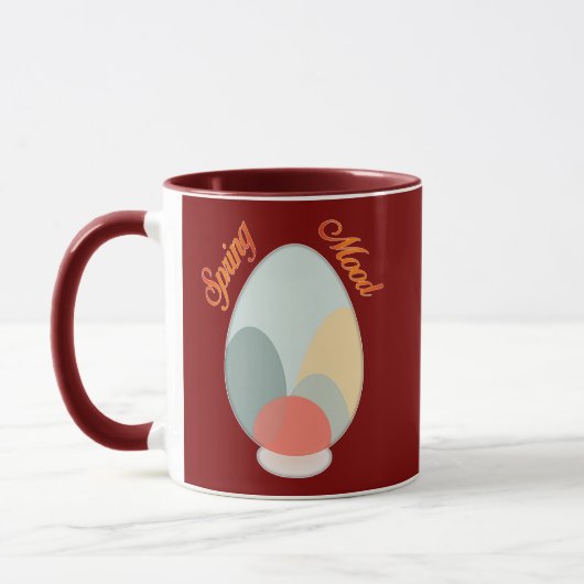 Abstract Easter Egg – Modern Art - caneca マグカップ (左)