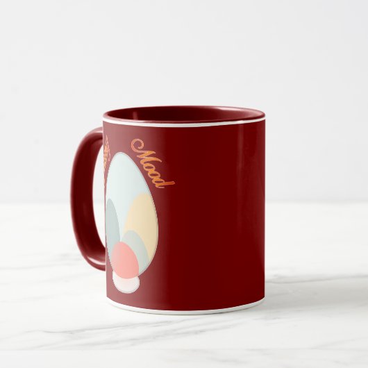 Abstract Easter Egg – Modern Art - caneca マグカップ (正面左)