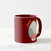 Abstract Easter Egg – Modern Art - caneca マグカップ (正面右)