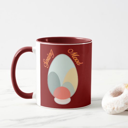 Abstract Easter Egg – Modern Art - caneca マグカップ (ドーナツ)