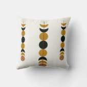 Abstract Eclipse Moon Phases Poster | Minimal Mono クッション (裏面)