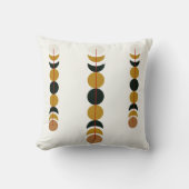 Abstract Eclipse Moon Phases Poster | Minimal Mono クッション (正面)