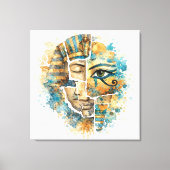 Abstract Egyptian Pharaoh Art with Eye of Horus  キャンバスプリント (正面)