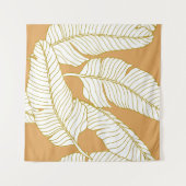 Abstract elegance pattern with floral illustration タペストリー (正面(横))
