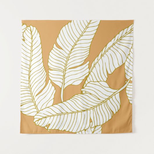 Abstract elegance pattern with floral illustration タペストリー (正面)