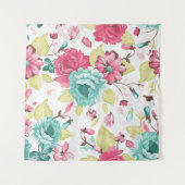 Abstract Elegance Seamless pattern with floral bac タペストリー (正面(横))