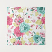 Abstract Elegance Seamless pattern with floral bac タペストリー (正面)