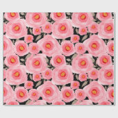 Abstract elegance seamless pattern with pink flowe ラッピングペーパー (フラット)